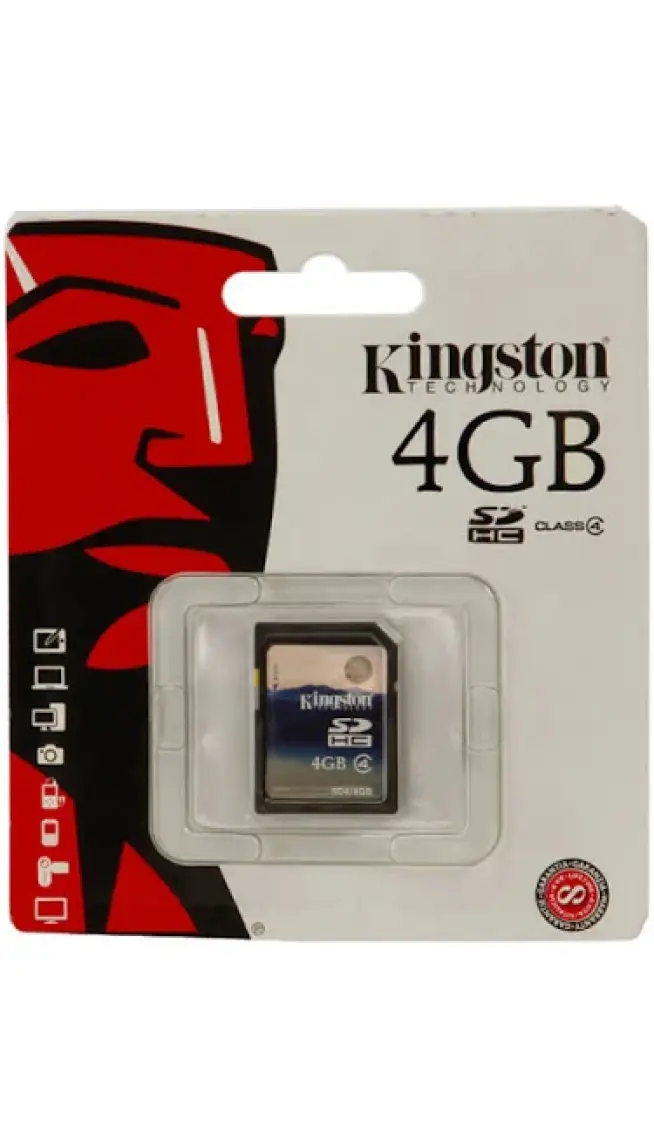 Kingston 4 GB Class 4 SDHC Hafıza Kartı SD4/4GB