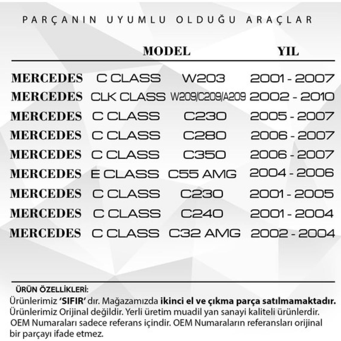 Alpha Auto Part Mercedes W203,C230,C280,C350,W209 Için Cam Düğmesi Tamir Kapağı 3'lü Set