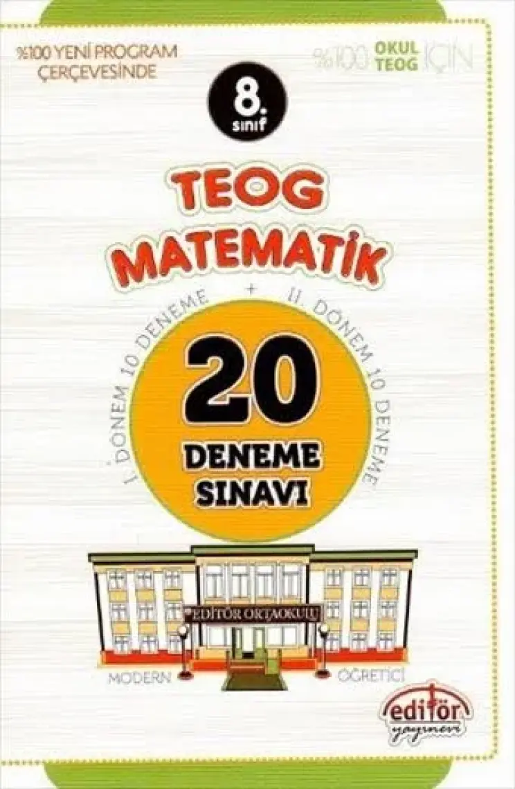 Editör Yayınları 8. Sınıf LGS Matematik Tamamı Çözümlü 20 Deneme