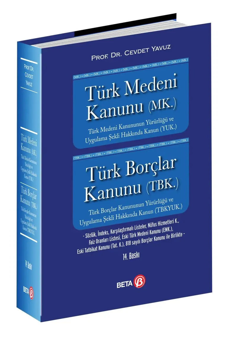 Türk Medeni Kanunu (MK.)-Türk Borçlar Kanunu (TBK) - Cevdet Yavuz