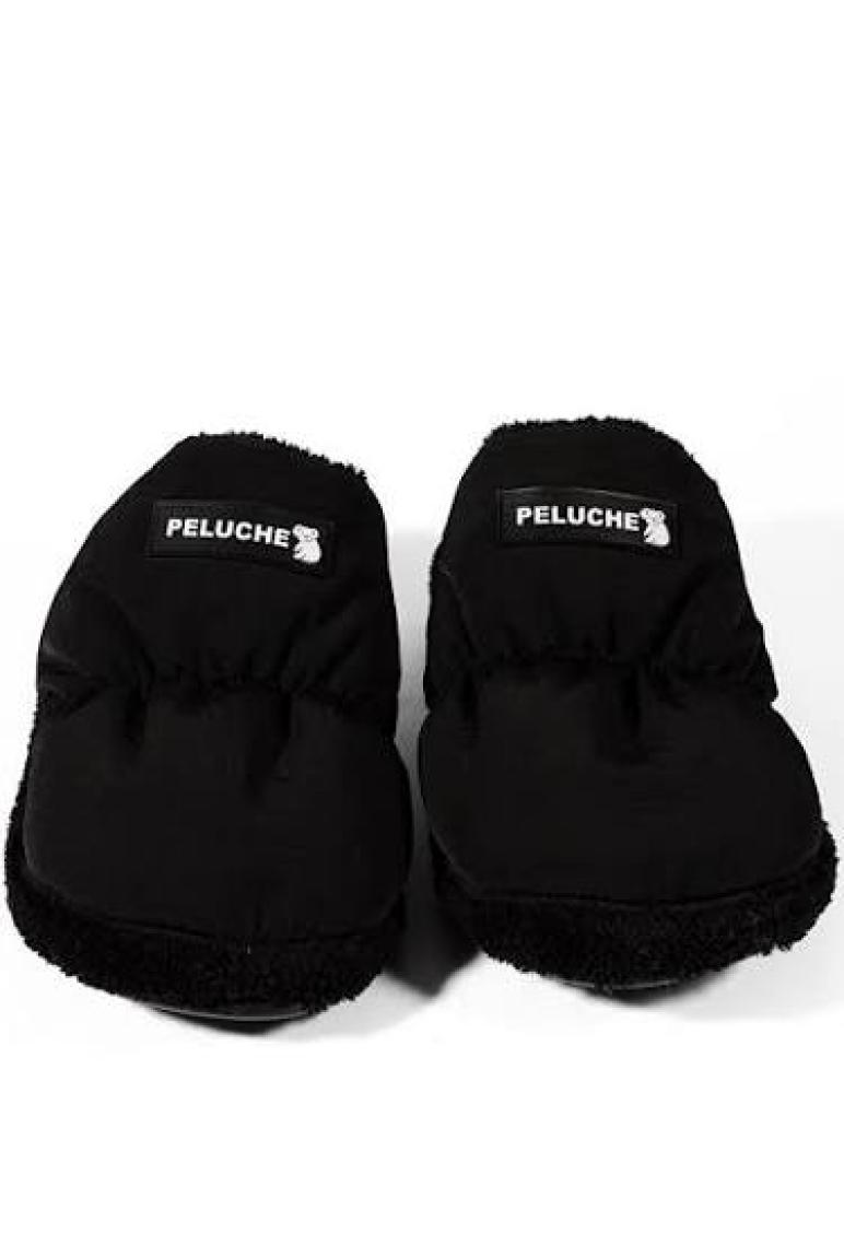 Peluche Black Parachute Men Slipper Erkek Günlük Ev Pandufu Par-Esh Siyah