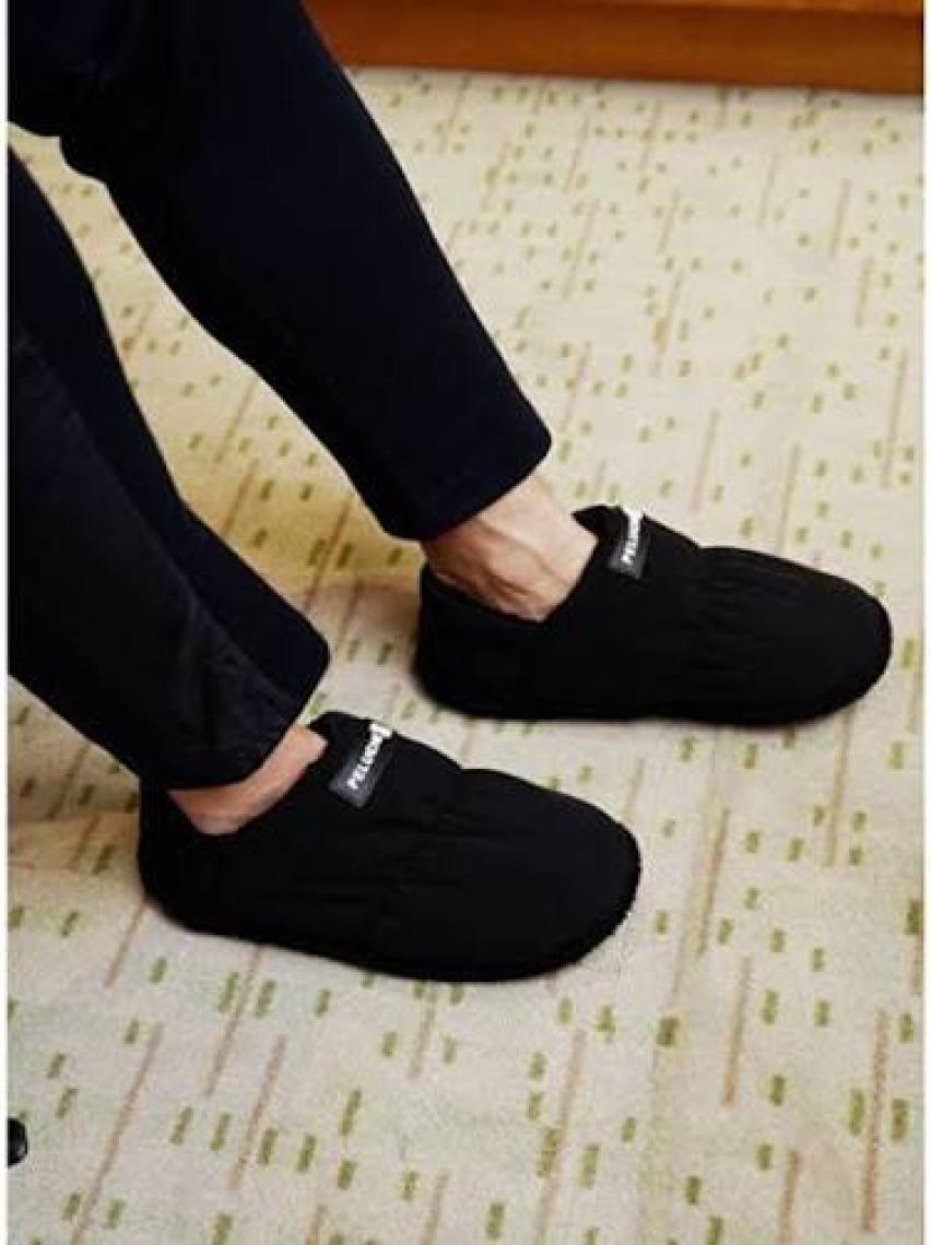 Peluche Black Parachute Men Slipper Erkek Günlük Ev Pandufu Par-Esh Siyah