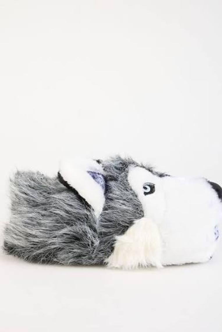 Twigy Husky Erkek Hayvanlı Panduf Gri 40/45 CC0530