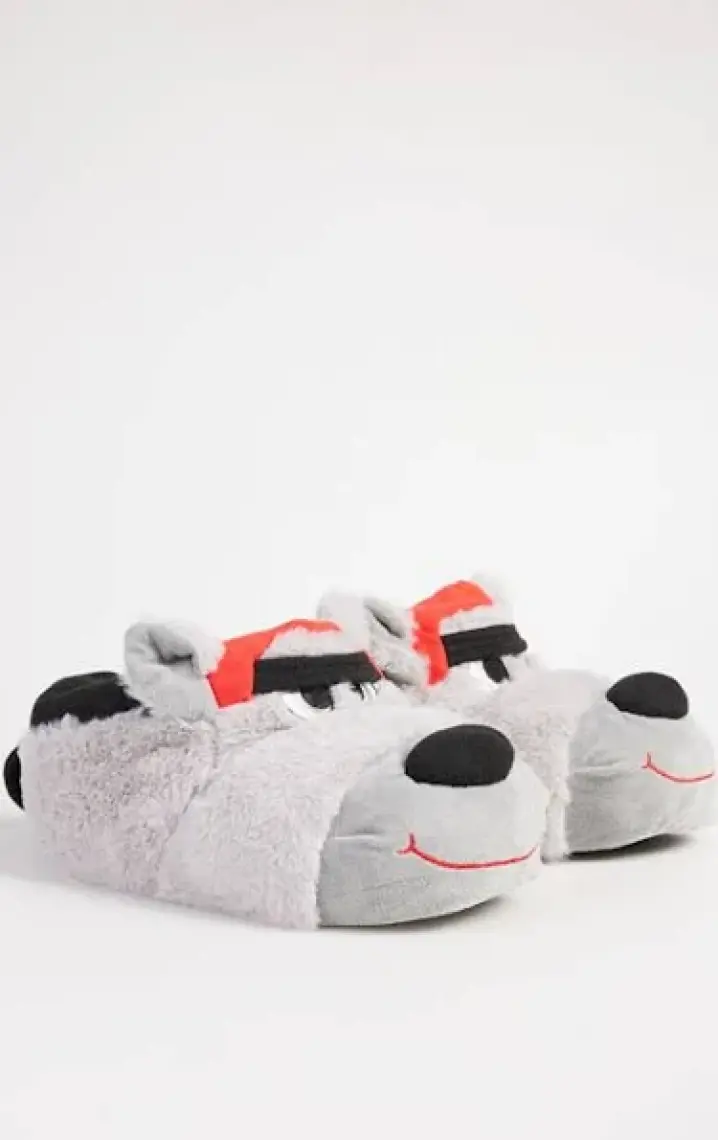 Twigy Brasi Erkek Hayvanlı Panduf Gri 41/46 EE0516