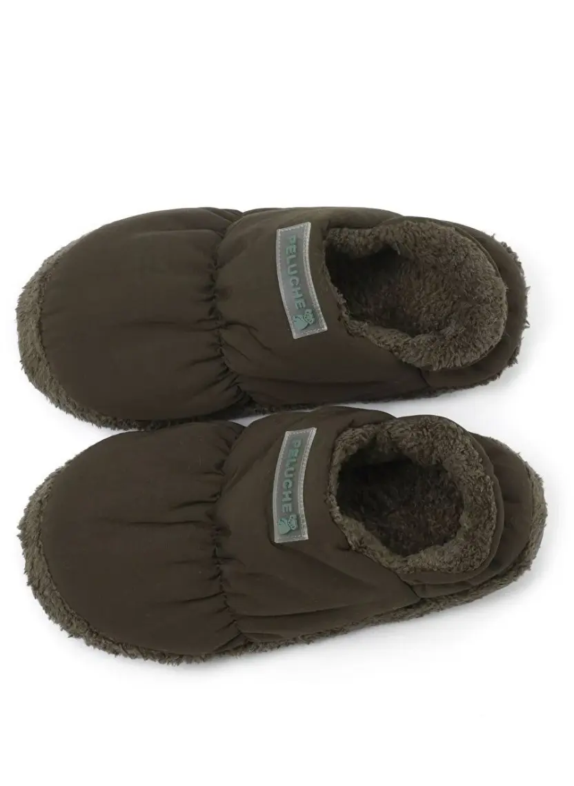Peluche Khaki Parachute Men Slipper Erkek Günlük Ev Pandufu Par-Ehı Haki