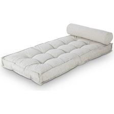 Homedius Sofa Buklet Kapitoneli Yer-Sedir Minderi - Beyaz