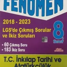 Fenomen Yayınları LGS T.C. İnkılap Tarihi ve Atatürkçülük Çıkmıs Sorular ve İkiz Soruları 2018 - 2023