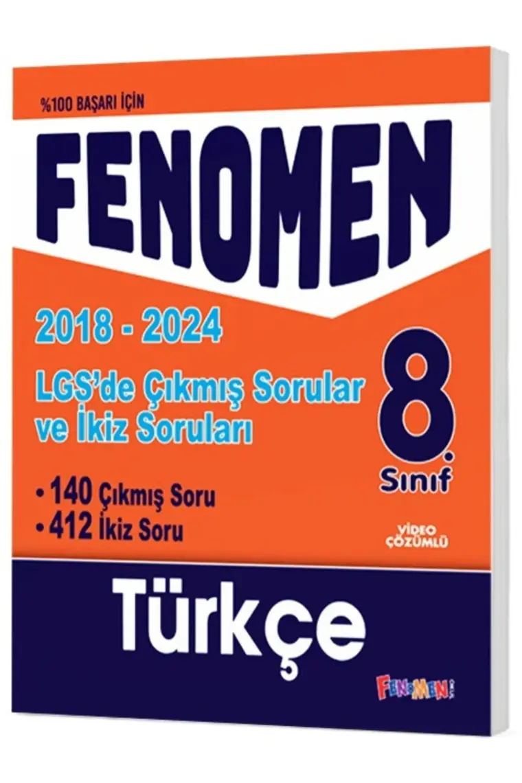 Fenomen Yayınları LGS Türkçe Çıkmıs Sorular ve İkiz Soruları 2018 - 2023