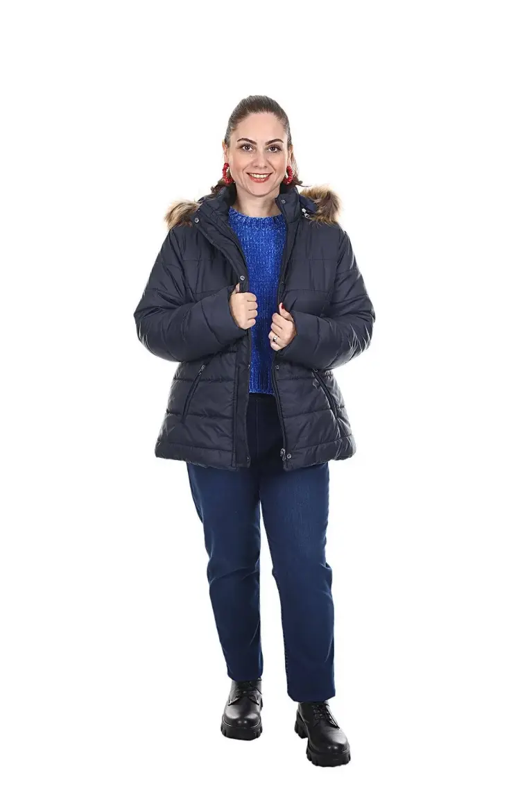 Brendon Kadın Büyük Beden Mont 527 Lacivert/navy 20W53000527