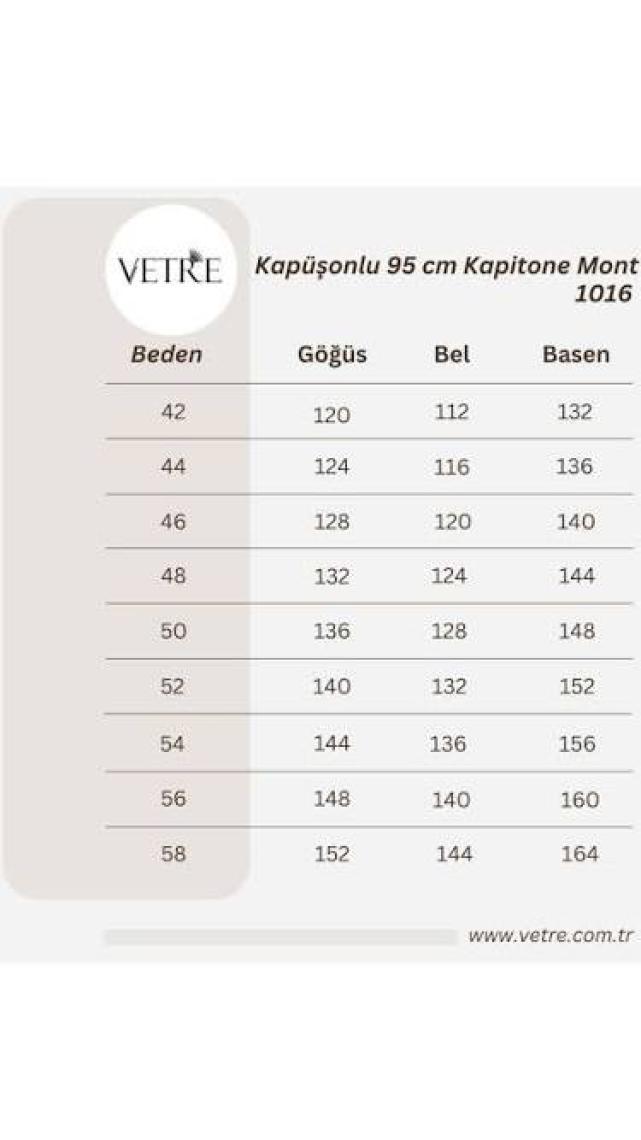 Vetre Kadın Büyük Beden Kapüşonlu 95 Cm Siyah Kapitone Mont 1016
