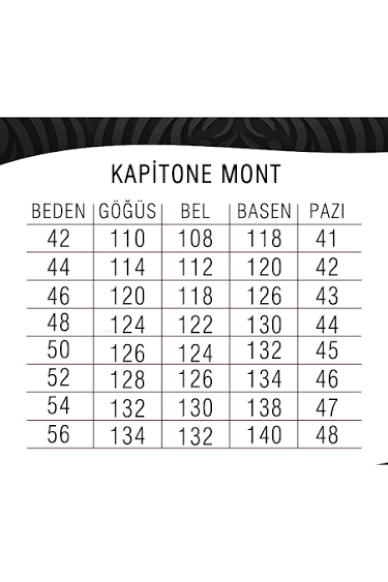 Vetre Kadın Büyük Beden Kapüşonlu 75 CM Lacivert Kapitone Mont 1014