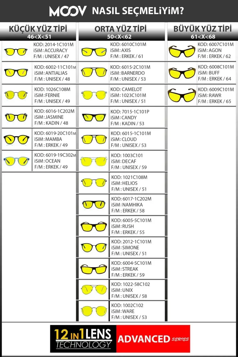 Moov Fernie Profesyonel Sürüş Gözlüğü MOOV1026C108M