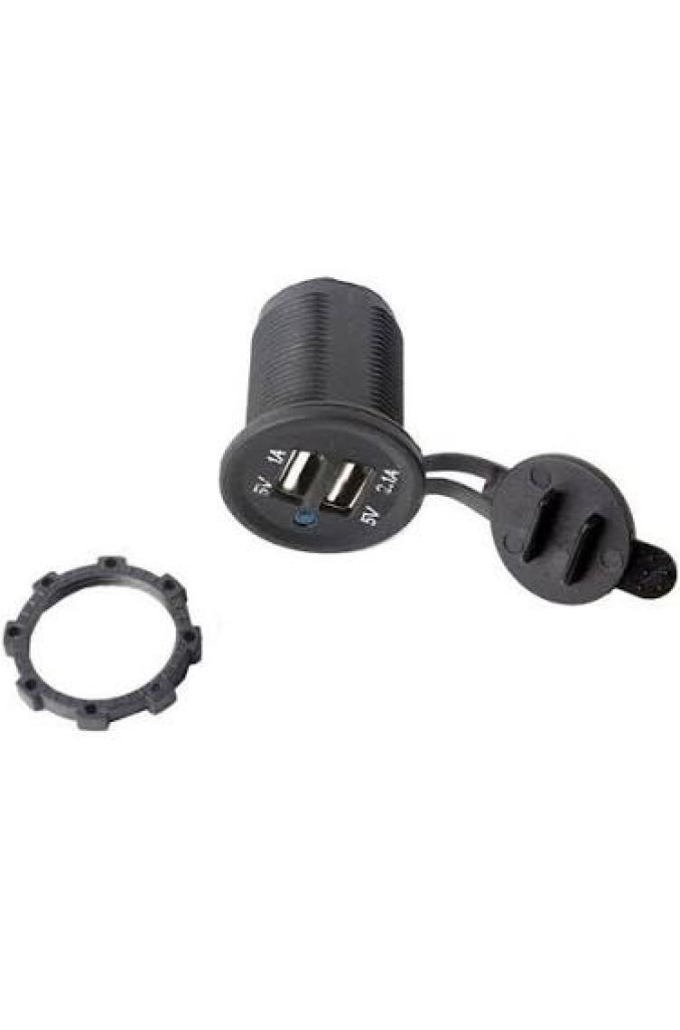 Aogo Motosiklet Araba Tekne Çift USB Şarj Soketi 5V1A 5V2.1A 2 USB Güç Çıkışı Su Geçirmez 12 V USB Priz
