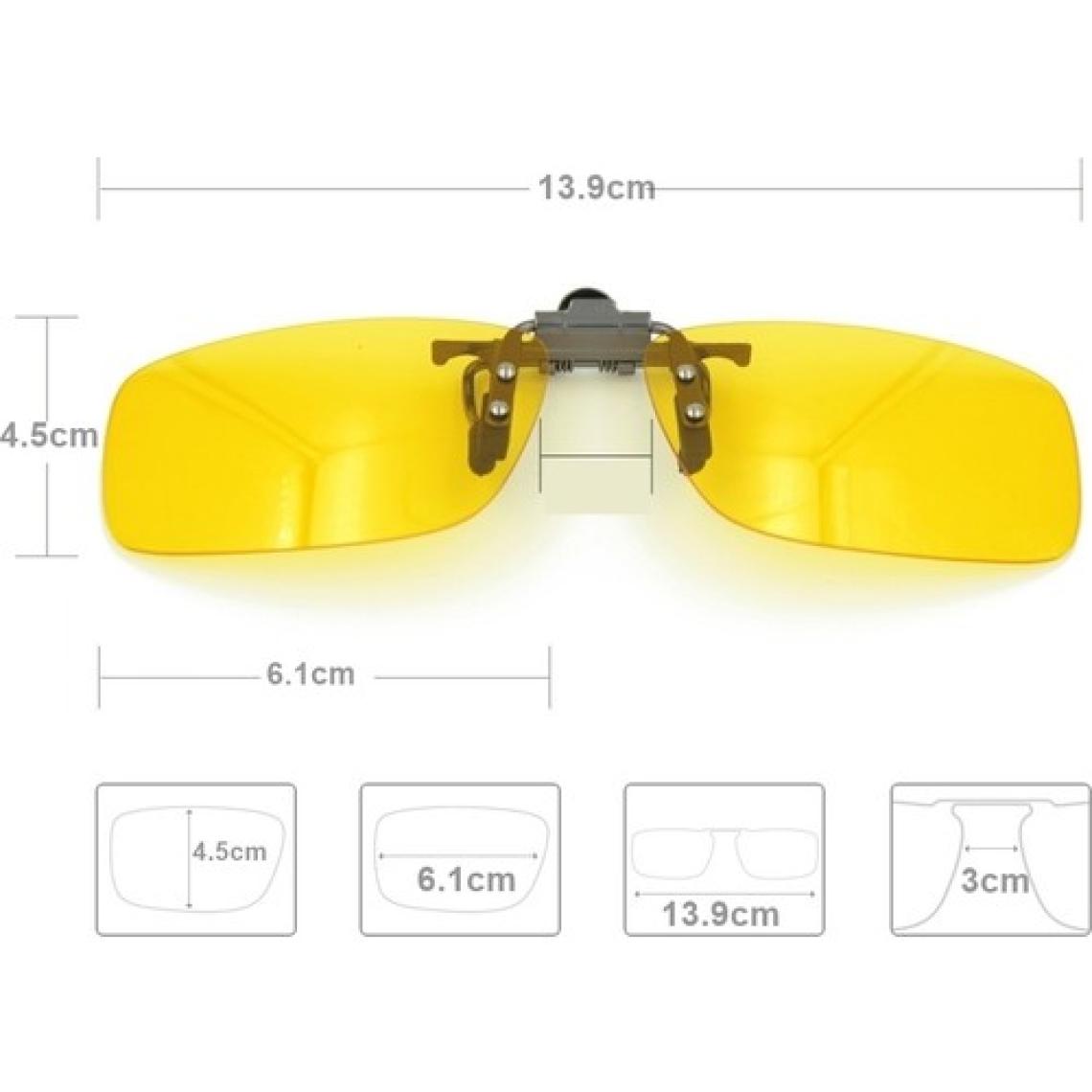 Modacar Clip-On Polarize Gece Gündüz Sürüş Gözlük Ilavesi 714854