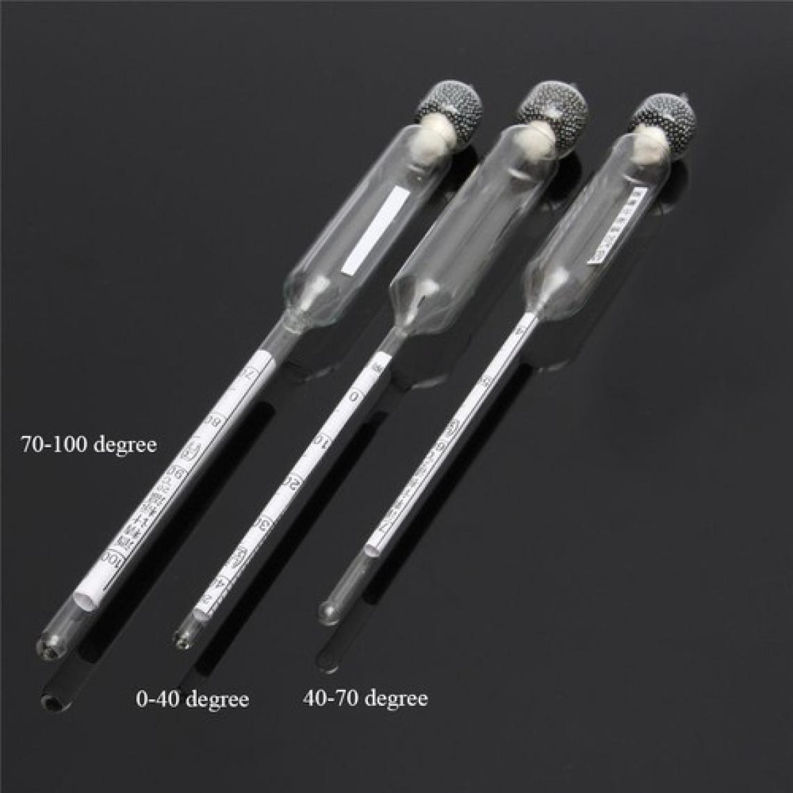0-40/40-70/70-100 derece 3'lü Alkolmetre Set Alkol seviyesi Ölçer Cam thr254