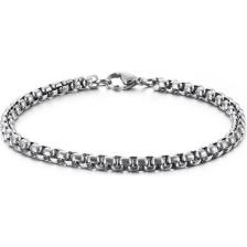 Chavin 4 Mm. 21 Cm. Gri Çelik Erkek Bileklik ER33-4