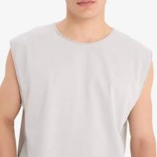 DeFacto %100 Pamuk Boxy Fit Bisiklet Yaka Basic Düz Atlet C7205AX24HS
