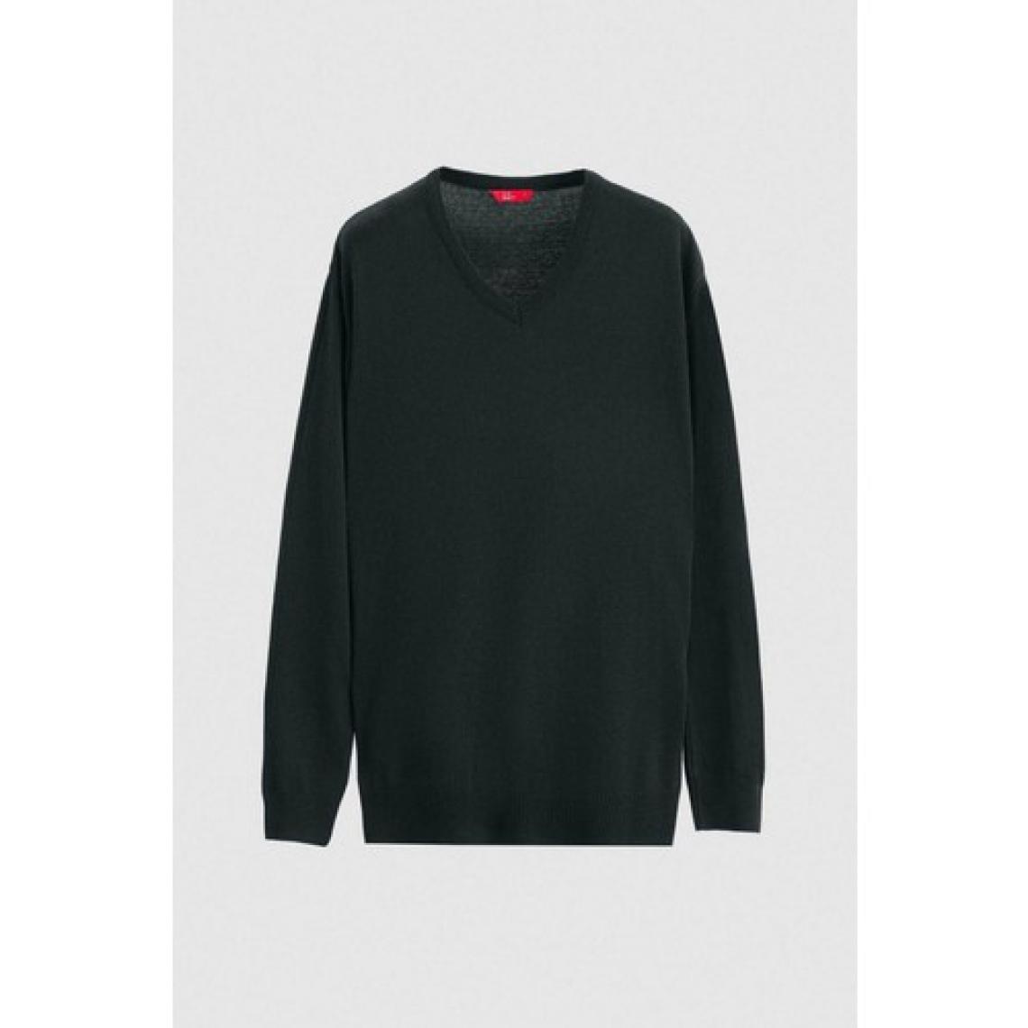D'S Damat Regular Fit Haki Düz V Yaka Triko Kazak 5HF06ORT12003