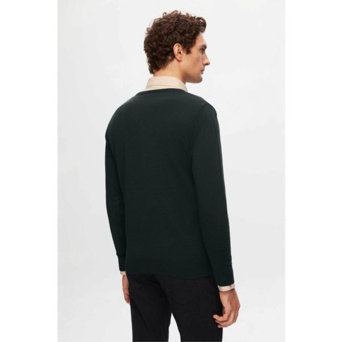 D'S Damat Regular Fit Haki Düz V Yaka Triko Kazak 5HF06ORT12003
