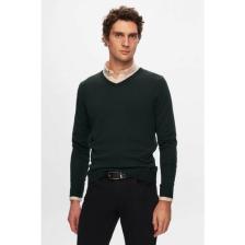D'S Damat Regular Fit Haki Düz V Yaka Triko Kazak 5HF06ORT12003