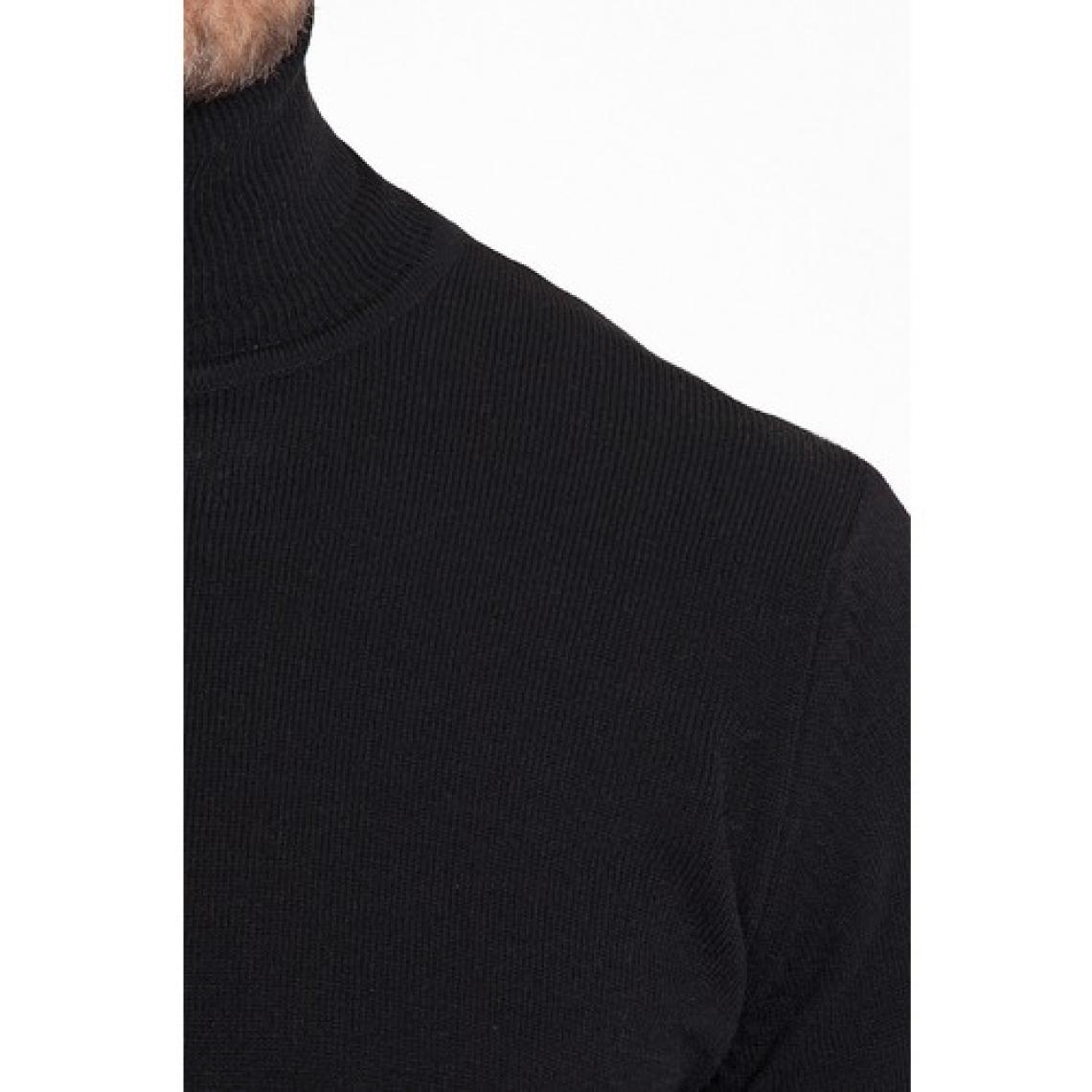 Hatemoğlu Siyah Regular Fit Balıkçı Yaka Triko Kazak