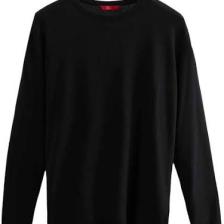 Regular Fit Siyah Pamuk Karışımlı Triko Kazak 5HF06ORT12004
