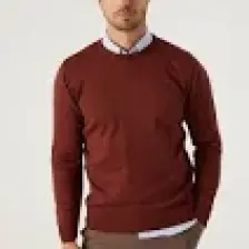 Regular Fit Kiremit Pamuk Karışımlı Triko Kazak 5HF06ORT12004