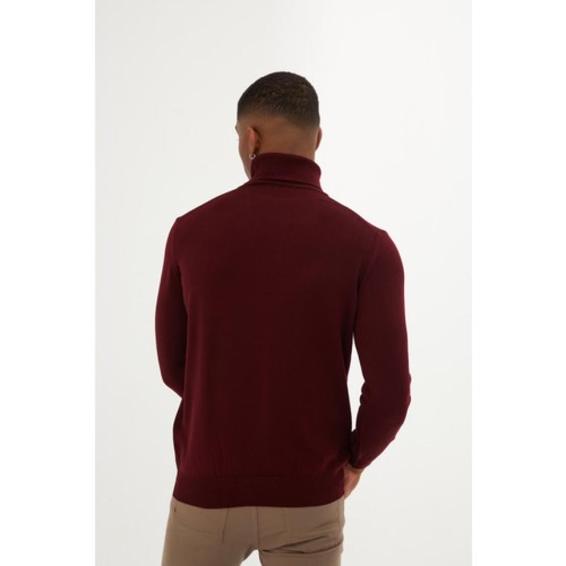 Hatemoğlu Erkek Bordo Regular Fit Balıkçı Yaka Triko Kazak