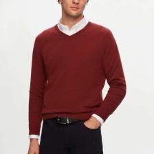 Regular Fit Kiremit Düz V Yaka Triko Kazak 5HF06ORT12003