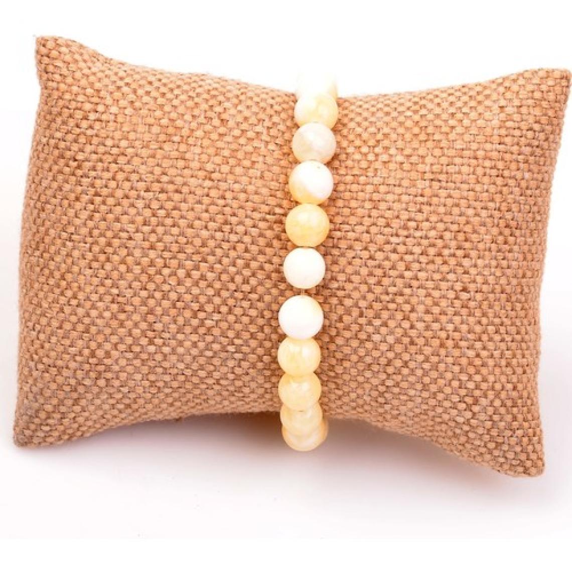 Taş Sandığı Aragonit Taşı Bileklik - 8 mm