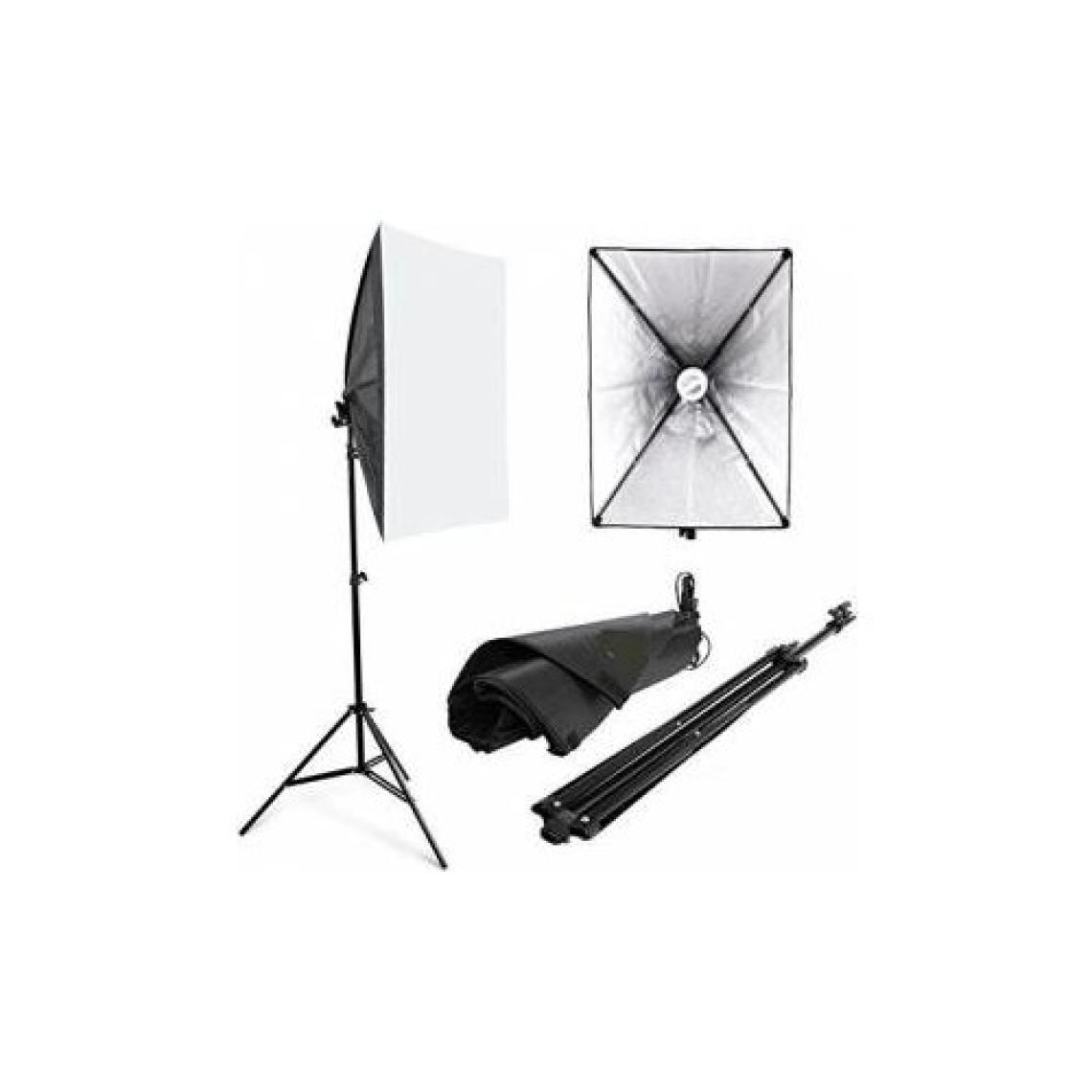 Fototek 50 x 70 cm Softbox Tek Duylu Sürekli Işık Seti Softbox 2 M Ayak