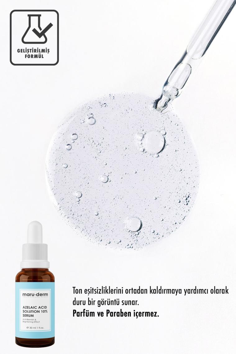 Maruderm Azelaik Asit Solüsyon %10 Aydınlatıcı Leke Karşıtı Cilt Bakım Serumu 30 ML
