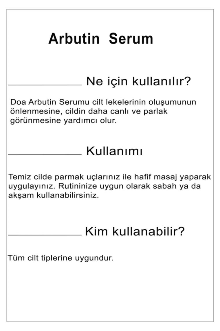 Arbutin Serum