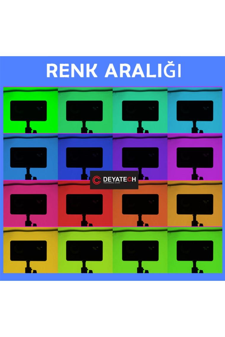 Deyatech Rgb LED Işık 8500K 4000MAH Taşınabilir Fotoğraf & Video Çekim Youtube Tiktok Ambiyans Işığı