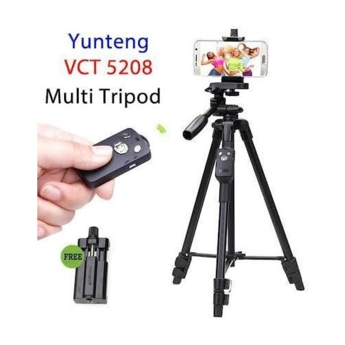 Yunteng 5208 Bluetooth Kumandalı Telefon Uyumlu Dslr Tripod