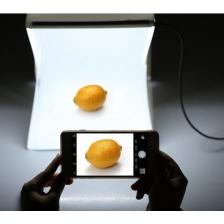 Fototek 23 x 23 cm Portatif Katlanabilir Işıklı Ürün Çekim Çadırı 40 LED Işık Çadırı