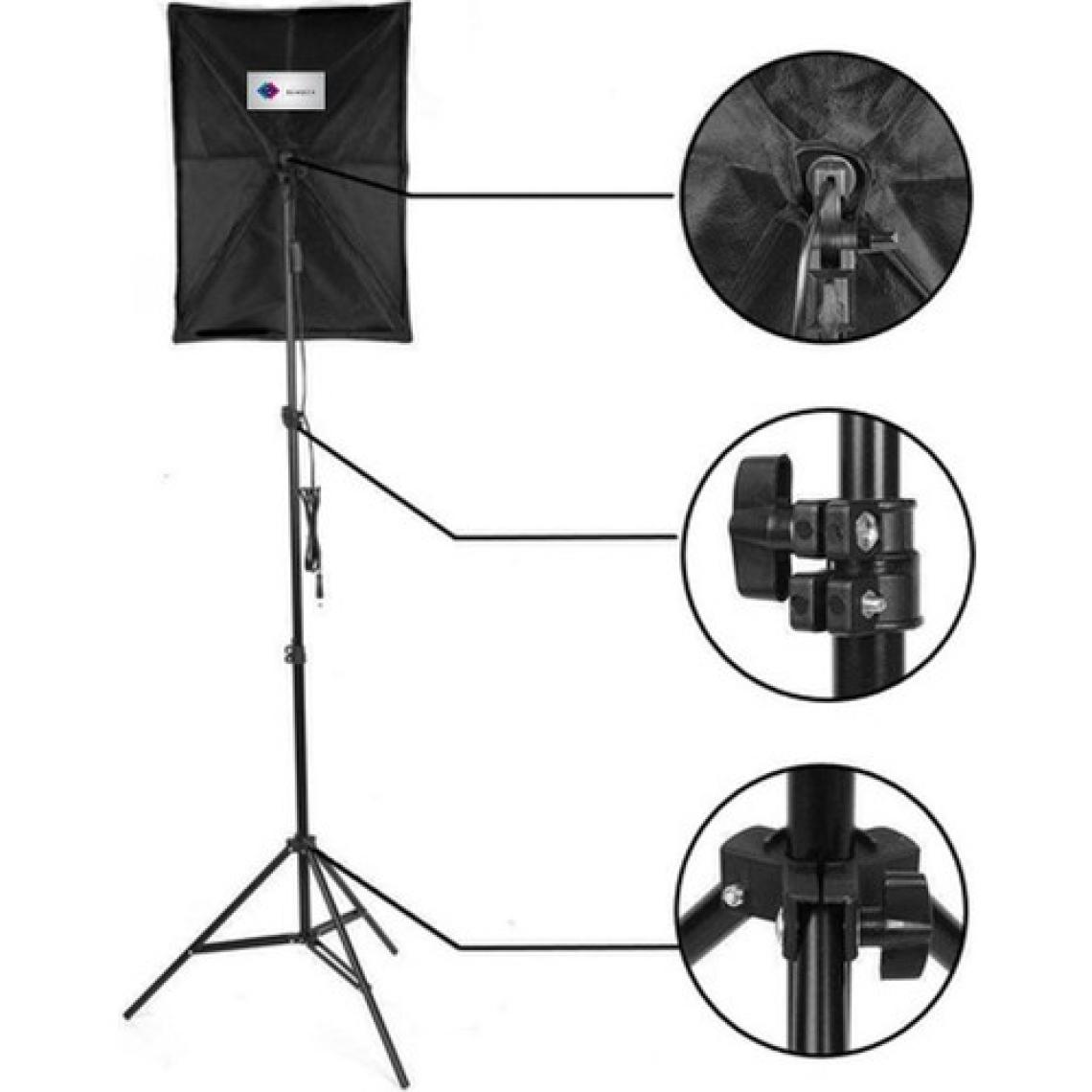 Deyatech Softbox 50 x 70 cm Tek Duylu Sürekli Video Işık Seti 35 watt led lamba
