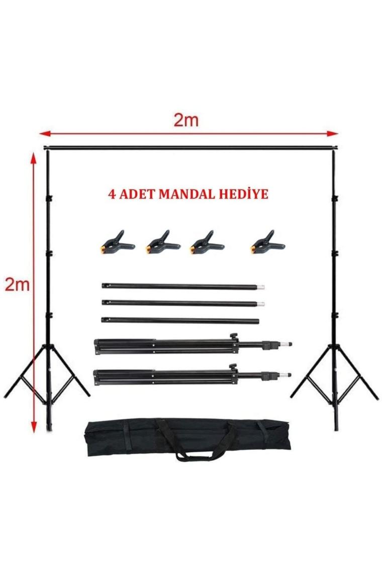 AA Plus Fon Standı Background Stand 2X2M + 4 Mandal