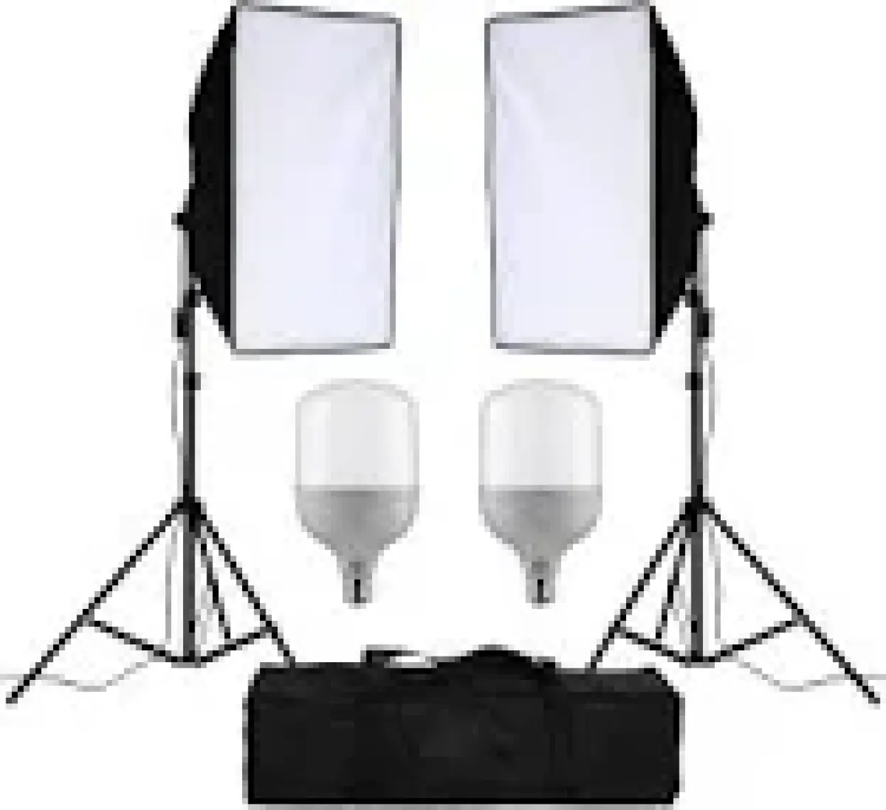 Cazip Shop  Video Softbox Sabit Işık Seti Sürekli Işık 50X70 LED Işık 200 cm Ayak 2'li Set