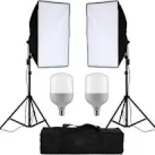 Cazip Shop  Video Softbox Sabit Işık Seti Sürekli Işık 50X70 LED Işık 200 cm Ayak 2'li Set