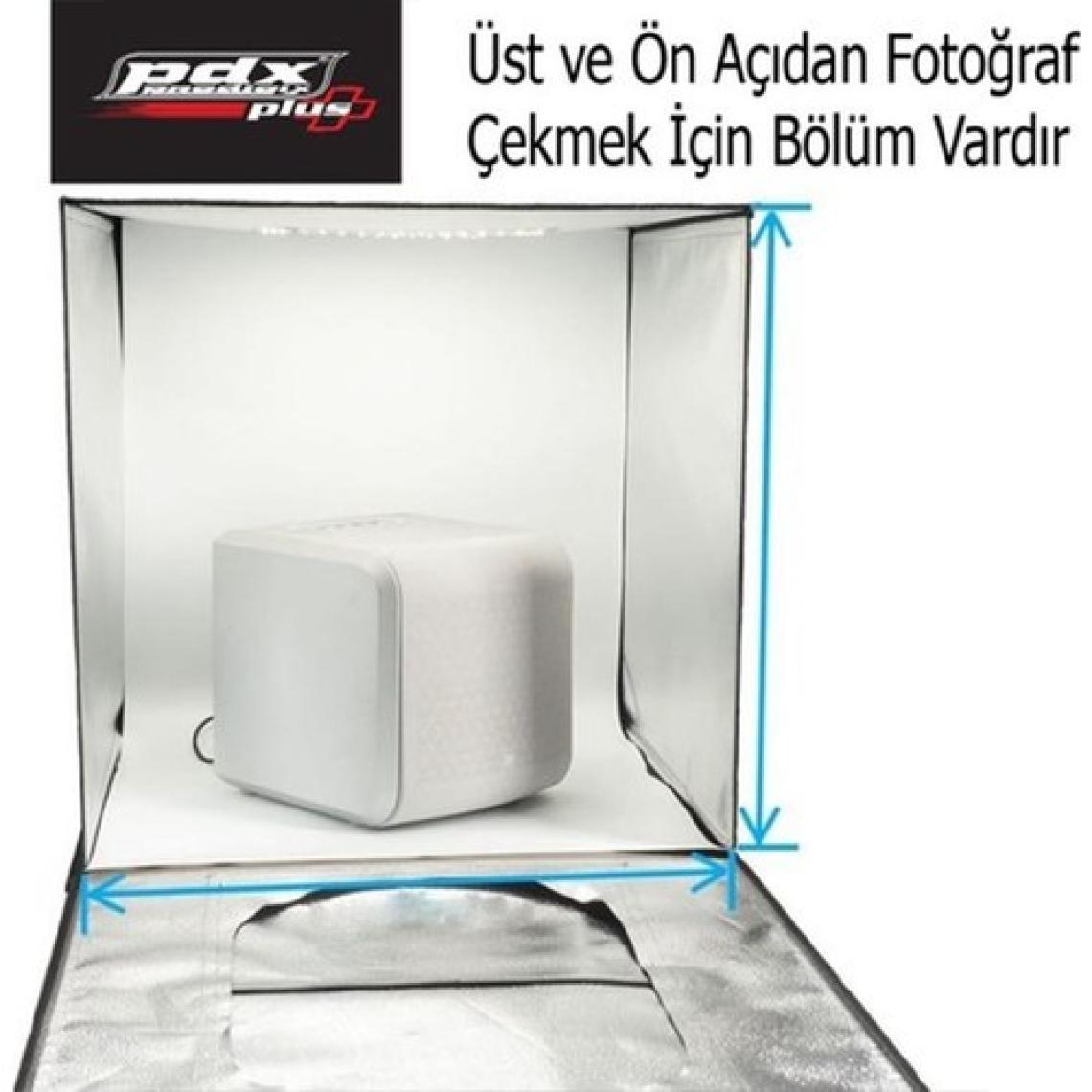Pdx 40x40Cm Ürün Çekim Çadırı İsketletli Dimmerli Led Işıklı Çadır