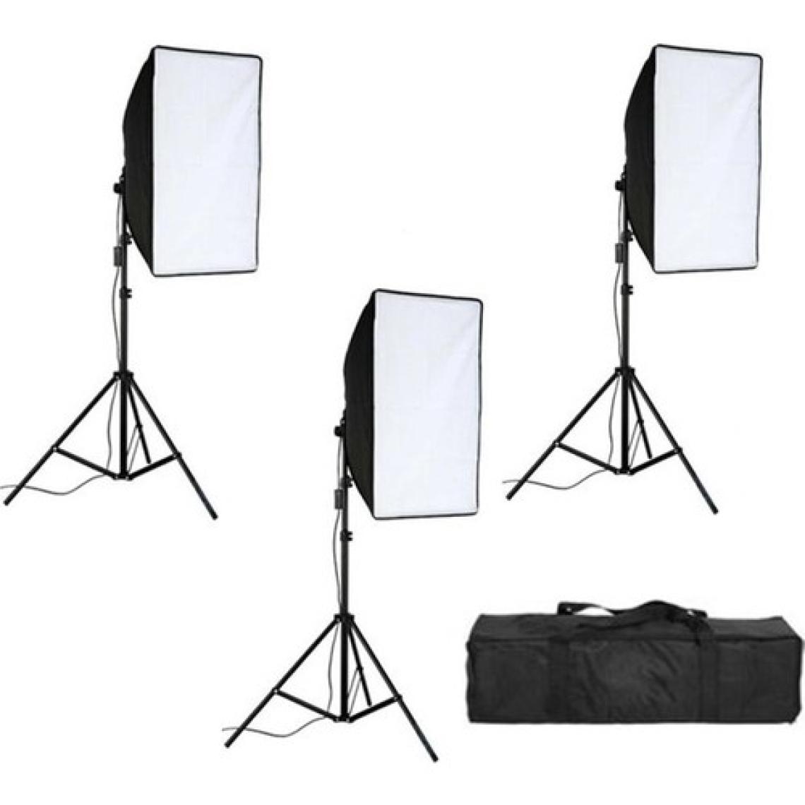 Fototek Sürekli Işık Seti 50 x 70 cm Softbox 3'lü + Çantalı Kit