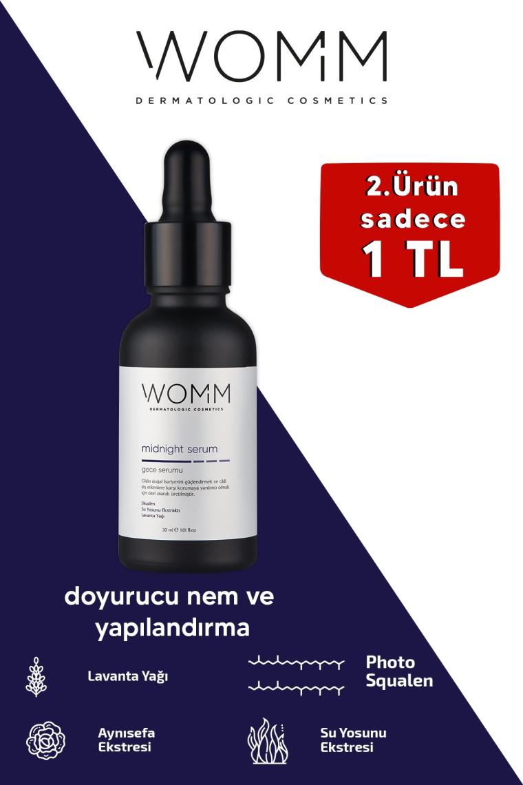 Gece Bakım Serumu, Doyurucu Nem, Yapılandırma, Cilt Onarıcı Ve Yenileyici, 30 ml
