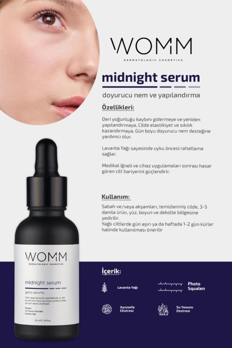 Gece Bakım Serumu, Doyurucu Nem, Yapılandırma, Cilt Onarıcı Ve Yenileyici, 30 ml