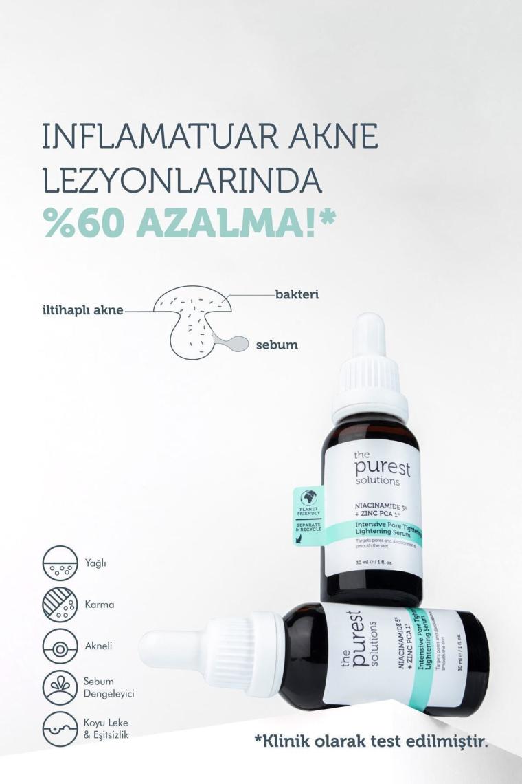 Siyah Nokta Ve Sivilce Karşıtı Niacinamide Cilt Bakım Serumu 30 Ml (niacinamide 5% & Zinc Pca 1%)