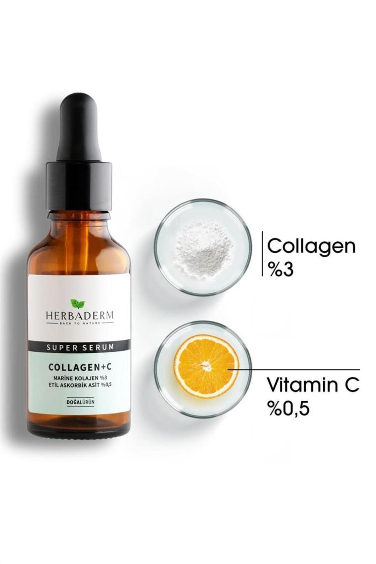 Sıkılaştırıcı Aydınlatıcı Kolajen C Marine Süper Serum (COLLAGEN %3 3-O-ETİL ASKORBİK ASİT % 0,5)