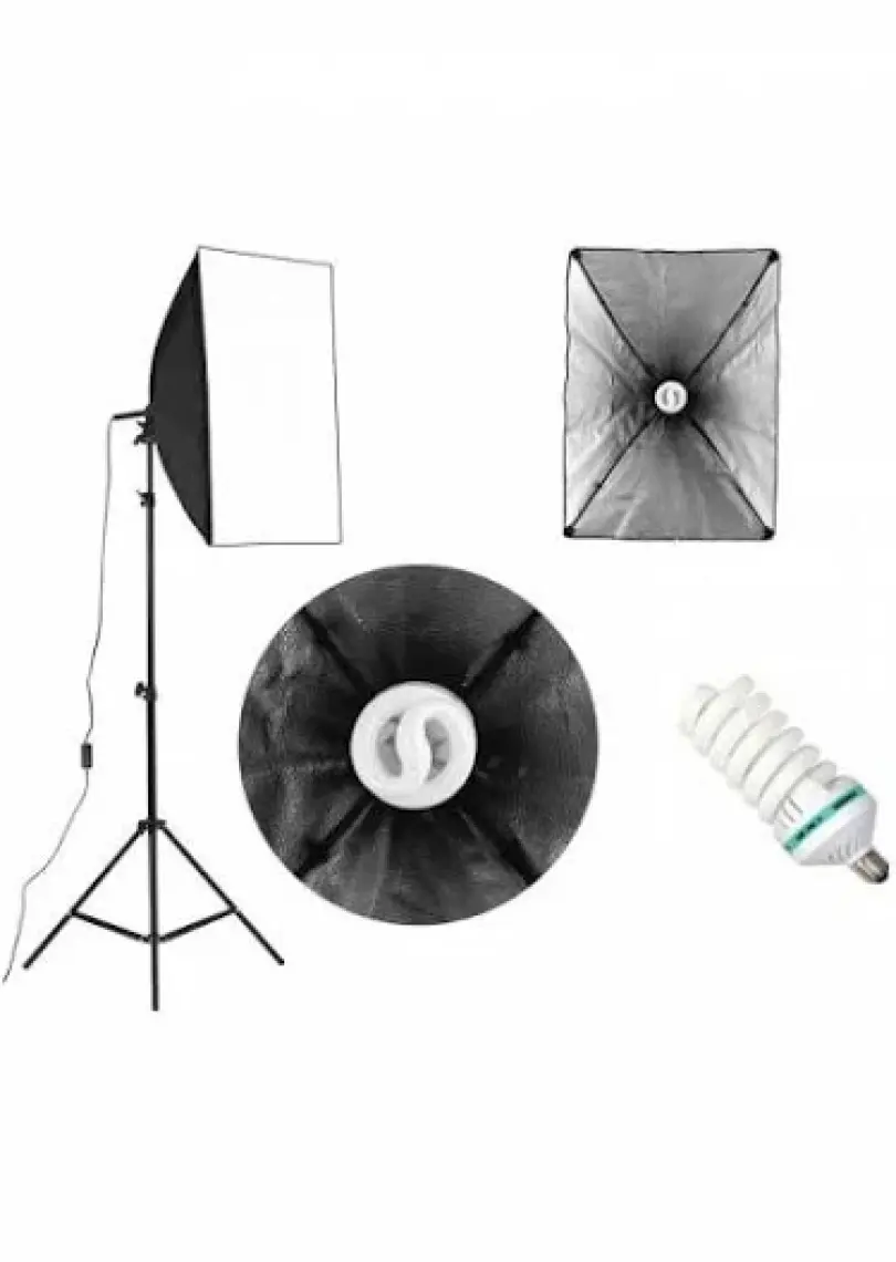 Greenbox Ada  Softbox Sabit Işık Seti + 50 Watt Led Lamba 50 x 70 cm