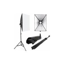 Fototek 50 x 70 cm Tek Duylu Softbox Ampüllü Tekli Sürekli Işık Seti Lambalı