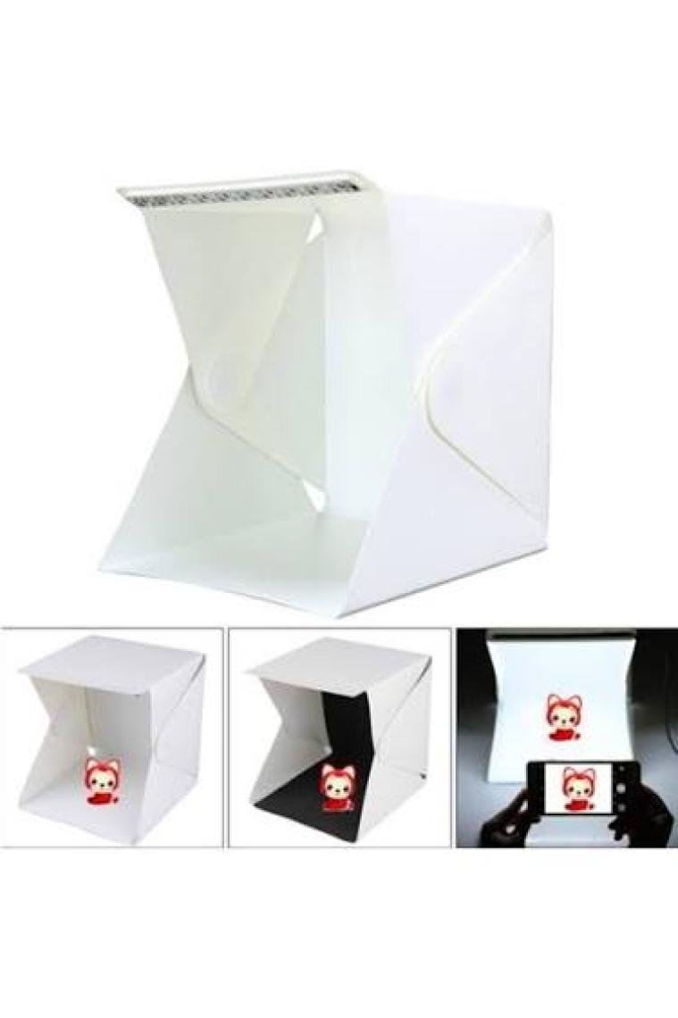 Triline Stüdyo LED Işıklı Ürün Fotoğraf Çekim Çadırı Pratik Katlanabilir 40 x 40 cm