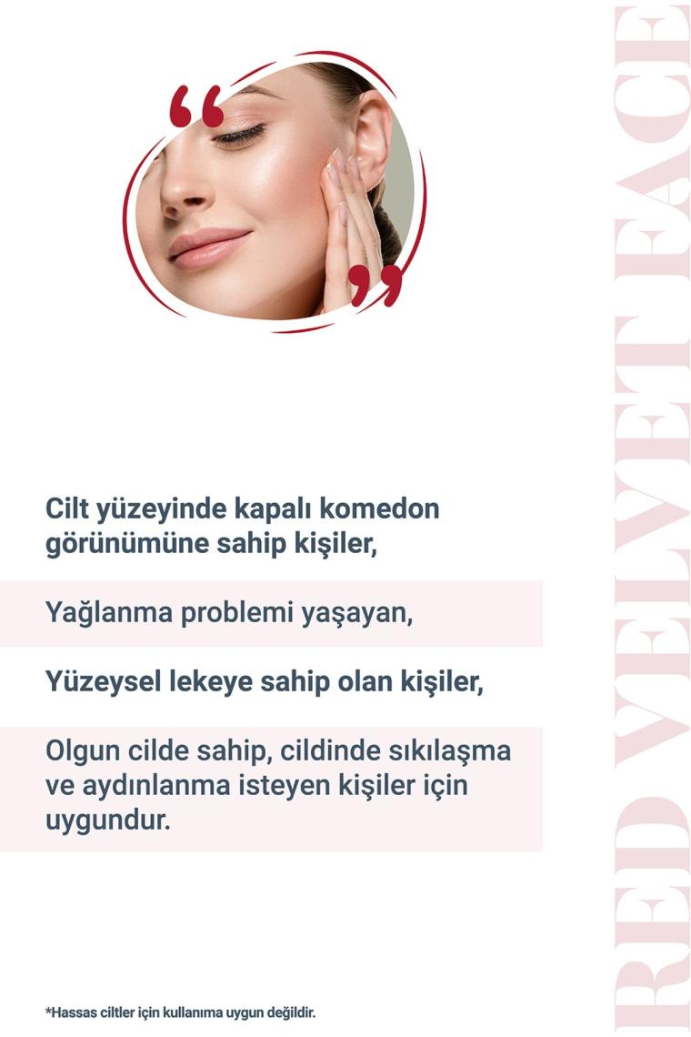 RED VELVET FACE - AHA %30 & BHA %2 Arındırıcı Cilt Tonu Eşitleyici Kırmızı Peeling Serum (30 ml)